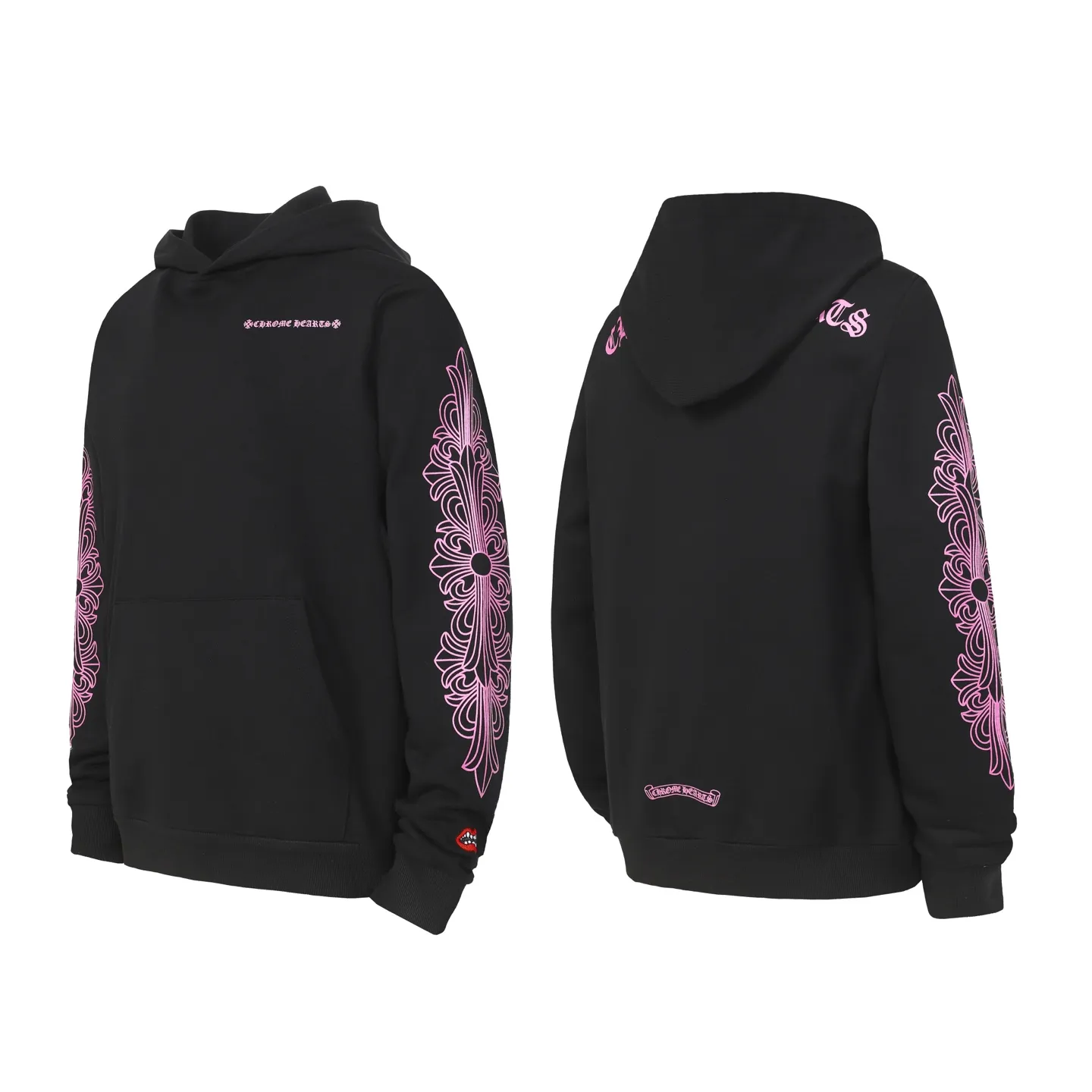 M19—P210 -Chrome Hearts/Chrome Hearts printed sweatshirt cardigan jacket -420 grams of high-density, high-quality wool, soft, delicate and skin-friendly, soft and silky to the touch, warm and skin-friendly -The hardware and zipper accessories are all customized and full of details -Colour: black -Size: S M L XL